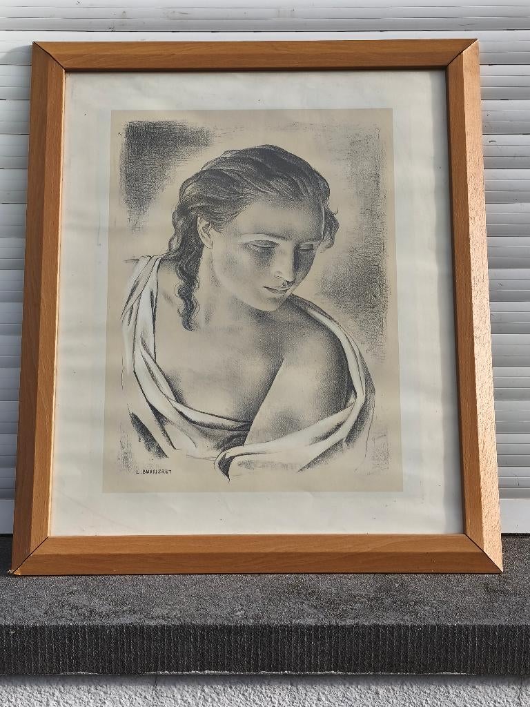 lithographie signe louis buisseret, Antiquités & Art, Enlèvement ou Envoi