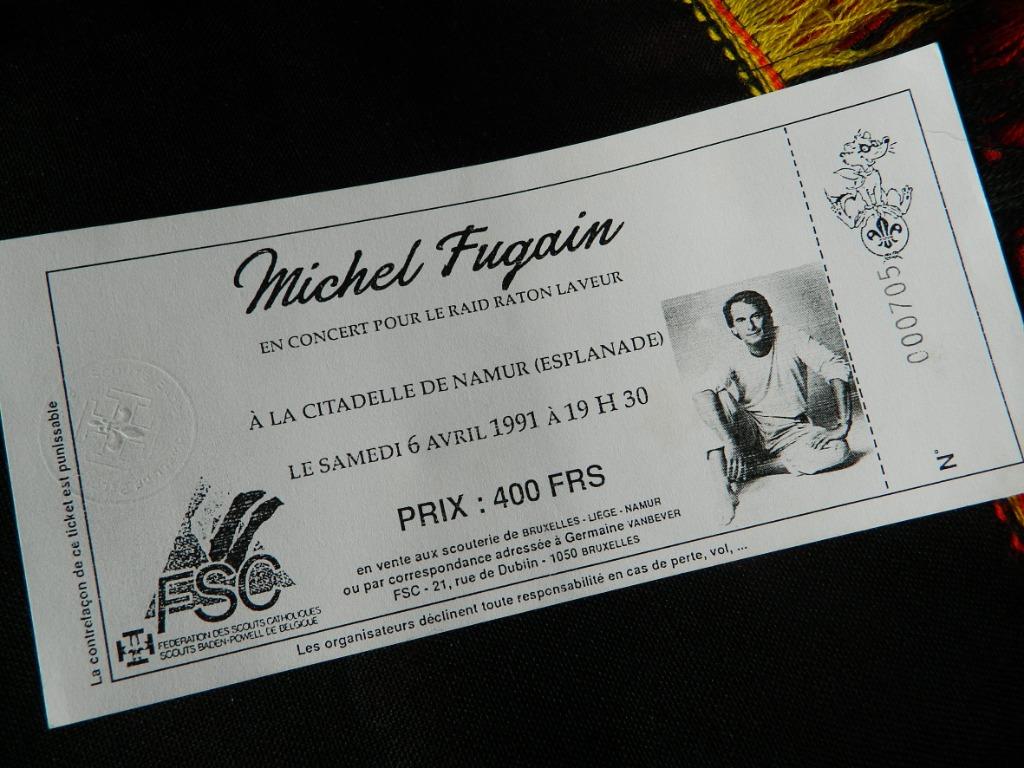 TICKET CONCERT FUGAIN, Verzamelen, Scouting, Zo goed als nieuw, Overige typen, Verzenden