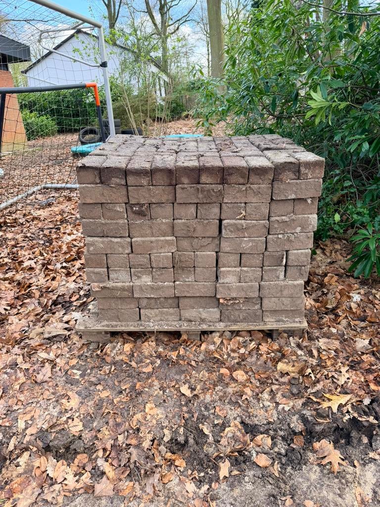 Gratis Rode beton klinkers  21x10,5x7,5, Jardin & Terrasse, Enlèvement, Comme neuf, Béton, Briques