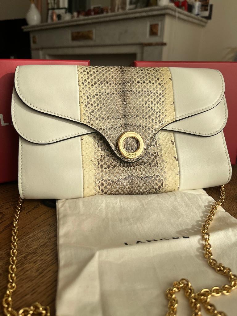 LANCEL PIA BAG - LEATHER & PYTHON Collector's Edition -NIEUW, Handtassen en Accessoires, Tassen | Damestassen, Ophalen, Nieuw