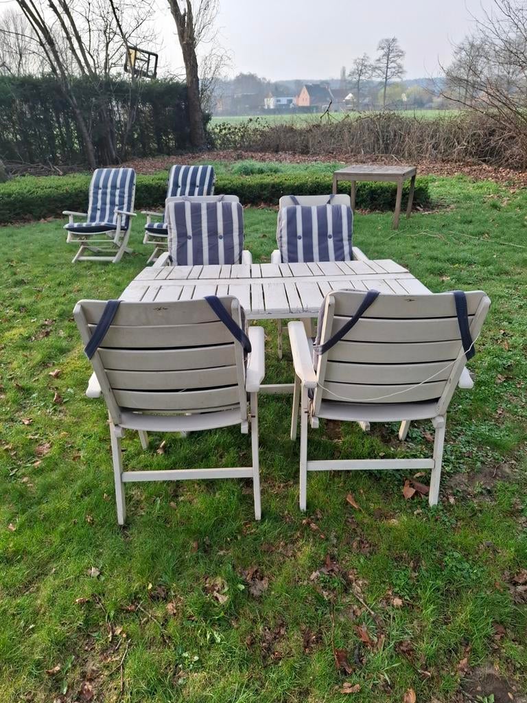 Table de jardin avec 4 chaises, Jardin & Terrasse, Enlèvement