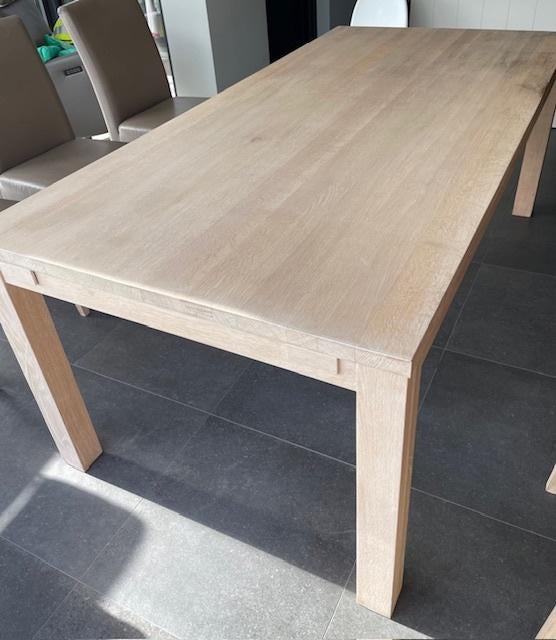 Eiken tafel, Huis en Inrichting, Tafels | Eettafels, Ophalen, Gebruikt, Eikenhout, 200 cm of meer