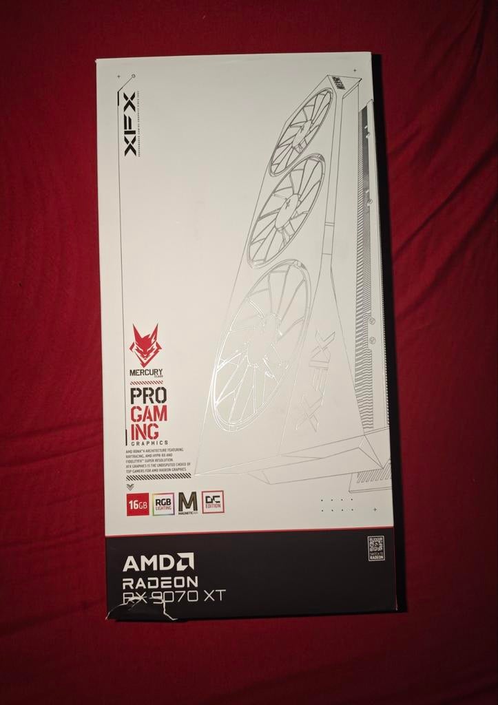 XFX Mercury Radeon RX 9070XT OC witte magnetische luchtediti, Ophalen