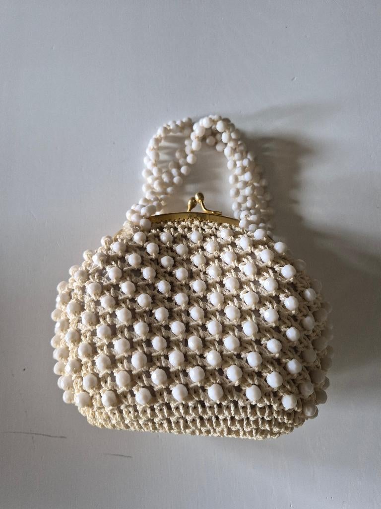 Handtas, Handtassen en Accessoires, Tassen | Damestassen, Ophalen, Zo goed als nieuw, Wit, Handtas