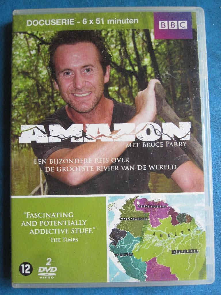Amazon met Bruce Parry (2 disc), Cd's en Dvd's, Dvd's | Documentaire en Educatief, Zo goed als nieuw, Natuur, Boxset, Vanaf 12 jaar