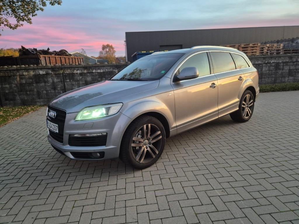 Audi Q7 4.2 TDI V8 2007 320.000km 7 zitter, Autos, Cuir, Argent ou Gris, Achat, 4200 cm³