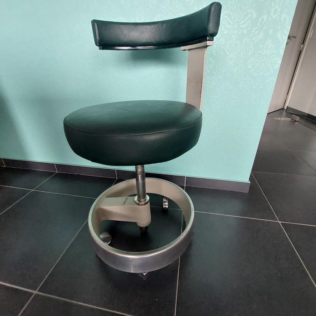 Industriële Vintage tandarts stoel Siemens, Ophalen, Groen, Bureaustoel