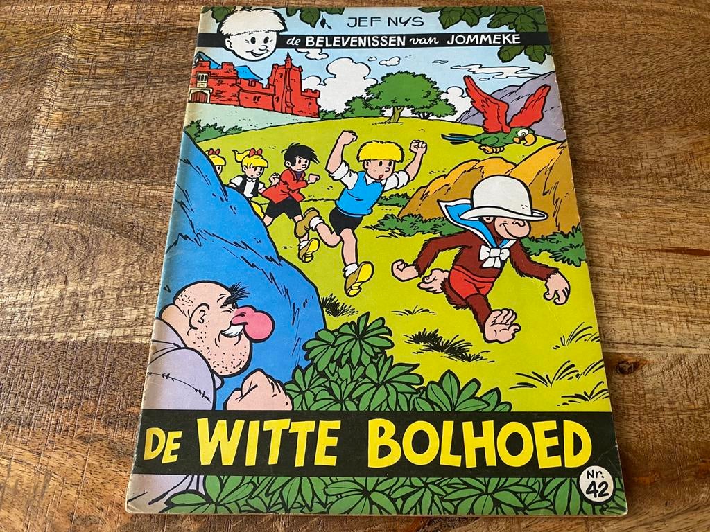 🔵 JOMMEKE : De Witte Bolhoed, Une BD, Enlèvement ou Envoi, Utilisé
