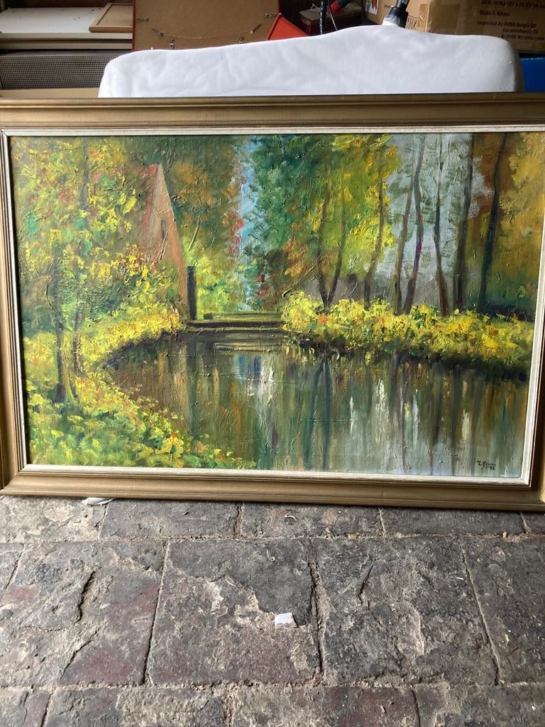 Landschap schilderij, Ophalen