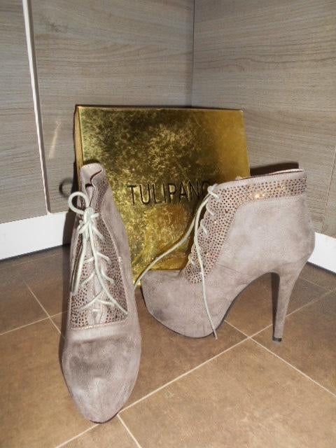 Nieuwe hoge hak plateau enkellaarzen / Maat 37, Ophalen of Verzenden, Nieuw, Bruin