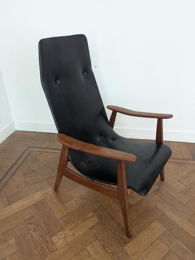 Fauteuil scandinave en teck, années 1960, Enlèvement