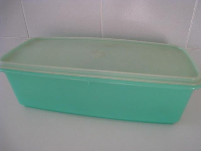Vintage Tupperware 784-8 cakedoos, vershoudbak, met druiprek, Huis en Inrichting, Ophalen, Groen