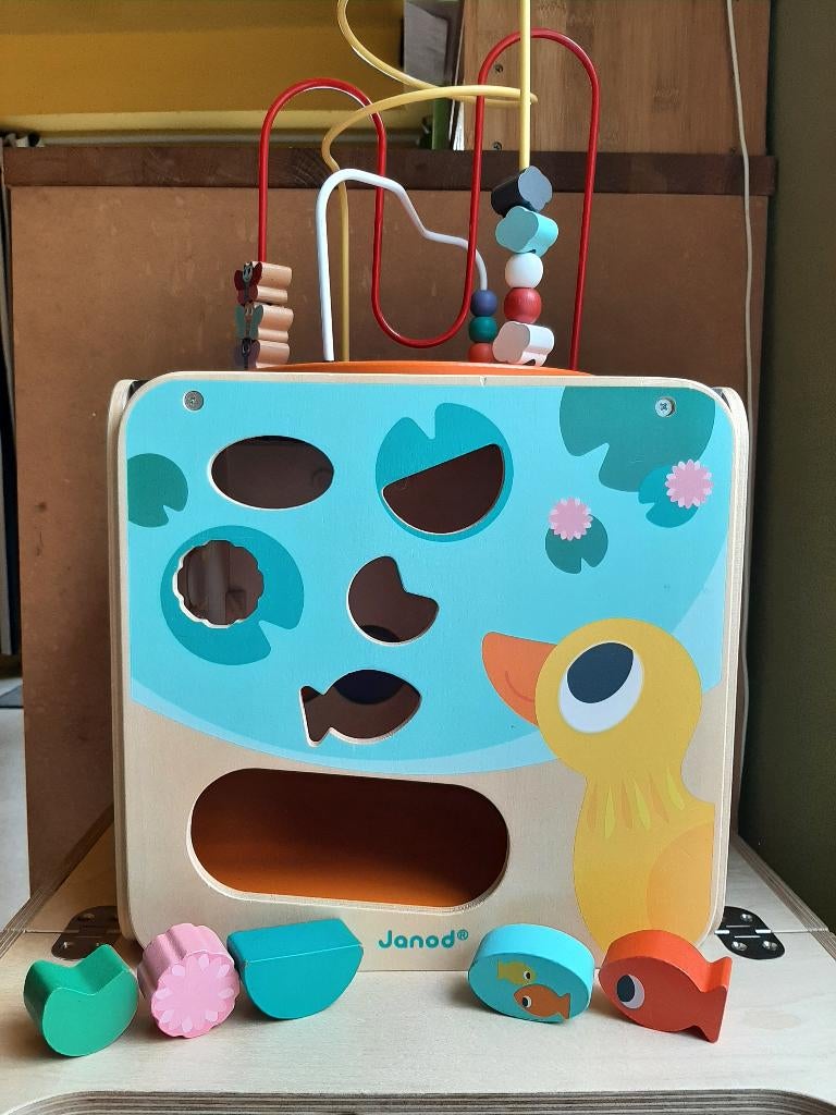 Janod Looping - Houten Activiteitenkubus - 18+ m, Enfants & Bébés, Jouets | Jouets en bois, Utilisé, Autres types, Enlèvement ou Envoi