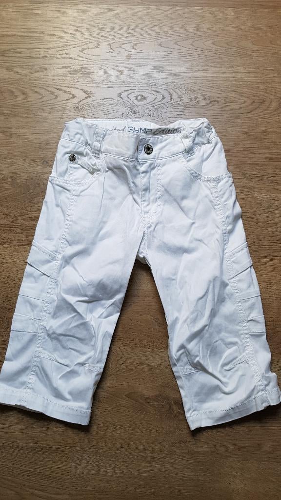 witte short of bermuda Gymp Limited maat 122 - communie, Broek, GYMP., Ophalen of Verzenden, Zo goed als nieuw
