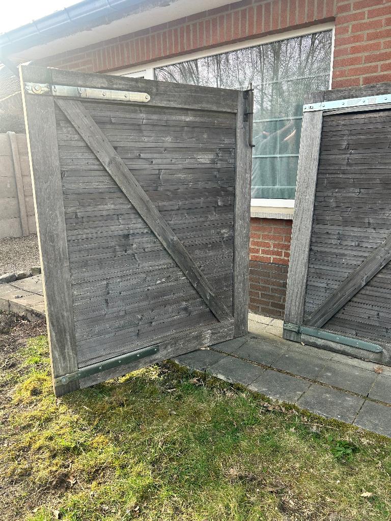 Houten poort, Tuin en Terras, Ophalen, Gebruikt, 150 tot 200 cm, Hout