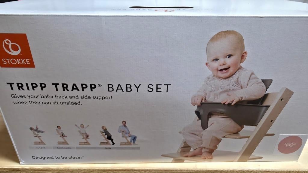 Tripp Trapp baby set - Roze (Serene Pink), Kinderen en Baby's, Kinderstoelen, Nieuw, Ophalen of Verzenden