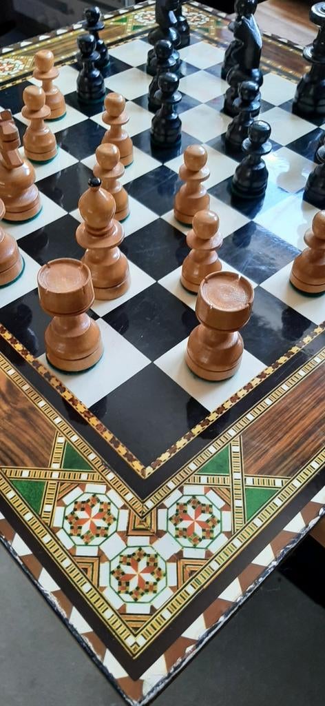 💥Prachtig houten schaakspel, Ophalen