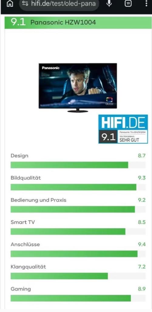 Panasonic OLED 65inch nieuwstaat, Ophalen, Panasonic, Zo goed als nieuw, 100 cm of meer