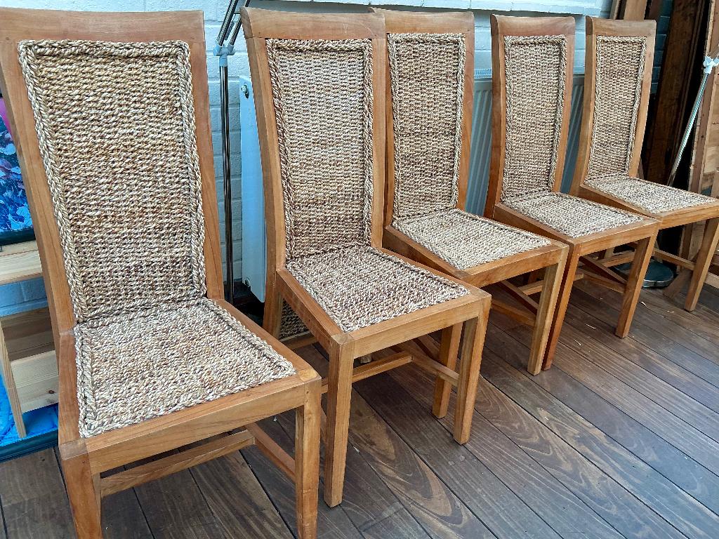 chaises en teck, Enlèvement, Comme neuf, Bois