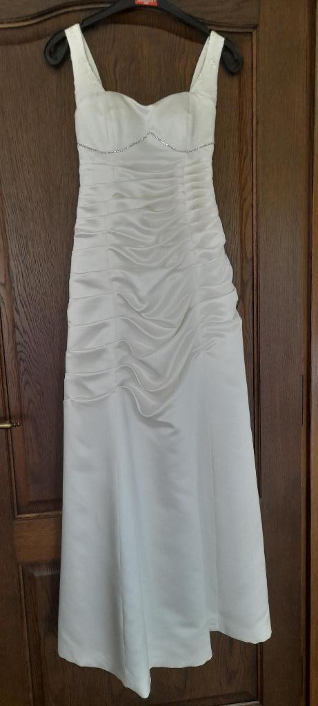 Robe de mariée unique + accessoires, taille 34/36, Enlèvement, Neuf, Blanc, Robe de mariée