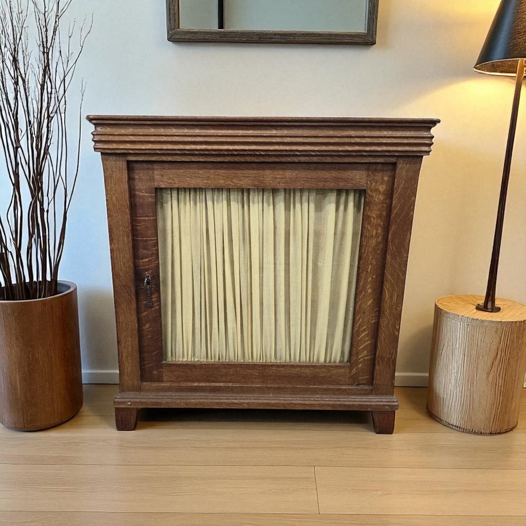 Vitrine/mini-armoire vintage en bois profond, Enlèvement ou Envoi