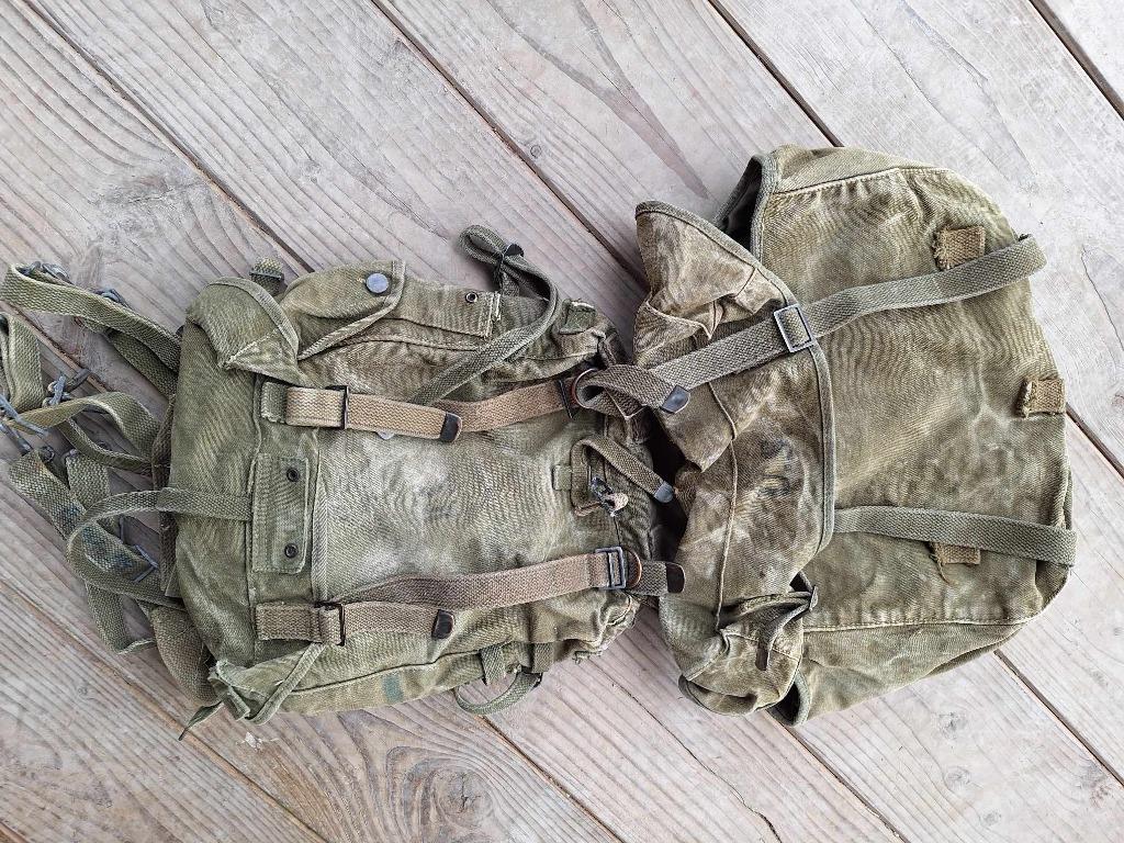 Sac à dos double US WWII M1945 Field Cargo, Collections, Enlèvement ou Envoi