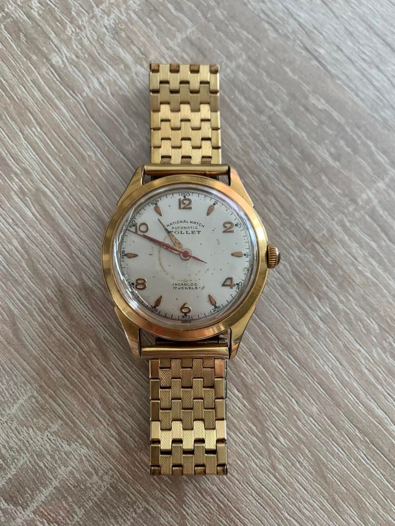 Mechanische horloge Tollet, Ophalen of Verzenden, Goud