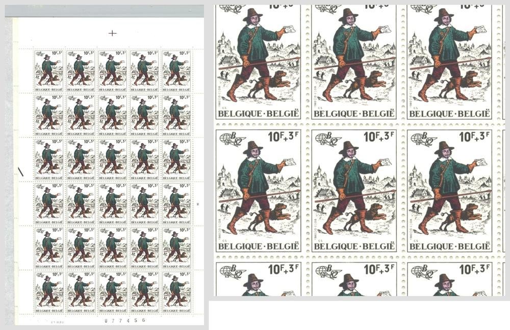 1982 Belgica '82 10 3 Fr, Envoi