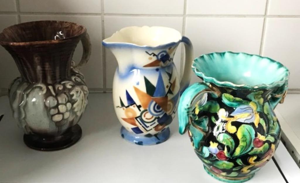 Kan Picasso stijl Art Deco Monaco Vintage 3 stuks😍💑🎁🤗👌, Antiek en Kunst, Antiek | Keramiek en Aardewerk, Ophalen of Verzenden