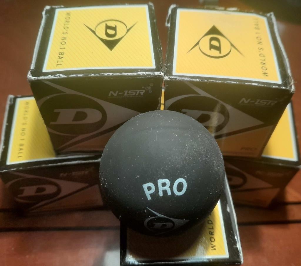 6st dunlop pro dubbelgeel squashballen nieuw, Sports & Fitness, Squash, Enlèvement ou Envoi, Neuf