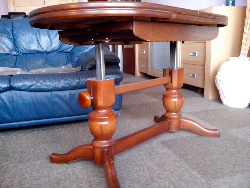 Table basse extensible en bois massif de qualité, Maison & Meubles, Enlèvement ou Envoi, Cerisier, Comme neuf, 50 à 100 cm