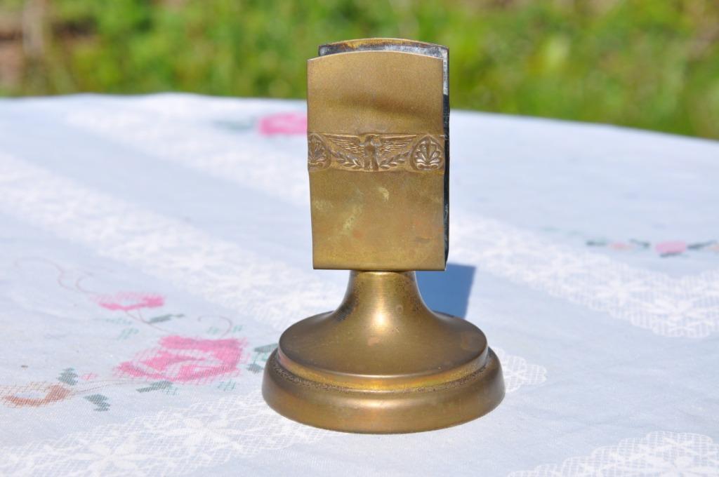 support en cuivre pour boite allumette decor aigle, Antiquités & Art, Enlèvement ou Envoi, Cuivre