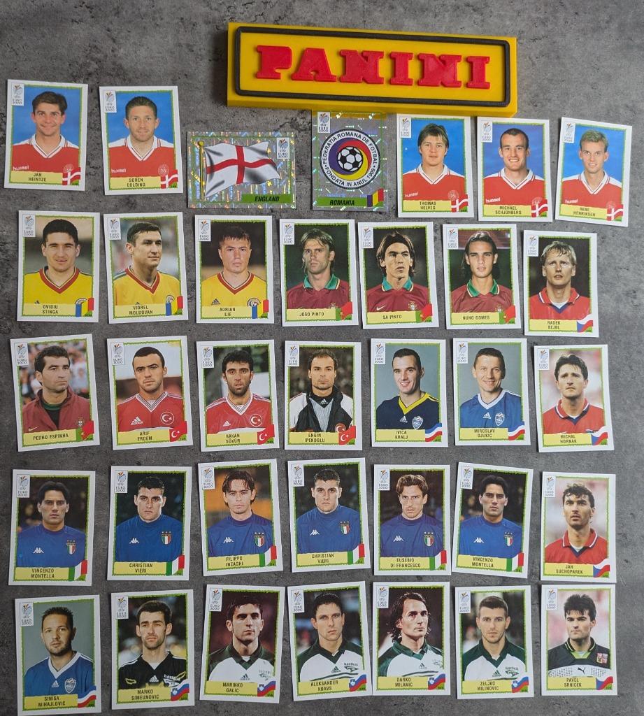 AUTOCOLLANTS PANINI FOOTBALL EURO 2000, 35 X VERTS, Envoi, Neuf