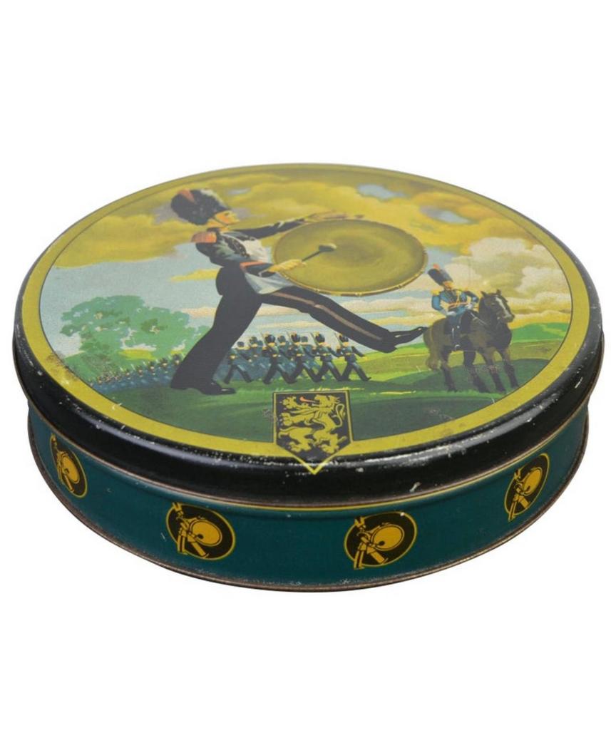 Groot 1940s Antiek Victoria Koekjes Blik, Verzamelen, Blikken, Ophalen of Verzenden, Zo goed als nieuw, Koek(jes), Overige merken