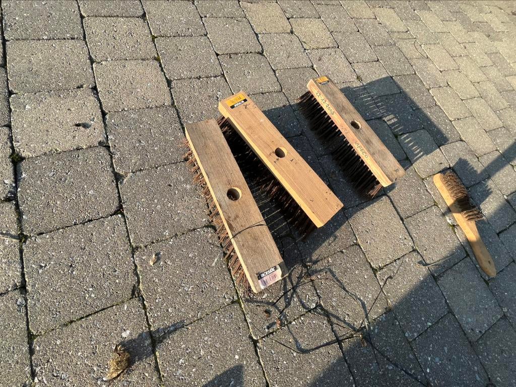 3 stalen kwalitatieve bezemborstels nieuw, Ophalen of Verzenden, Nieuw, Stalen borstels mapeco