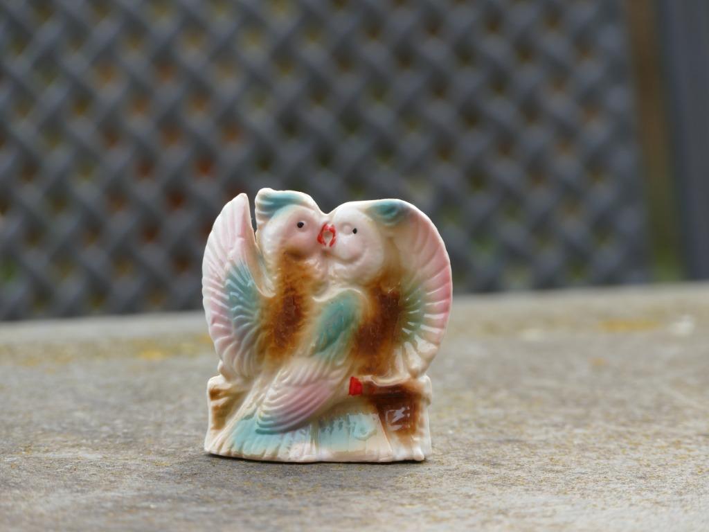 Klein beeldje 2 vogels, Ophalen of Verzenden, Gebruikt, Dier