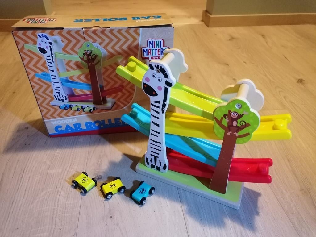 Houten autobaan, Kinderen en Baby's, Speelgoed | Racebanen, Ophalen of Verzenden, Gebruikt