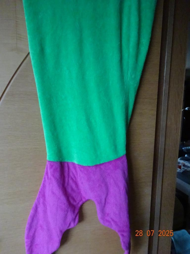 Blankie Tails Kinder roze groene zeemeerminstaart deken, Ophalen of Verzenden, Gebruikt