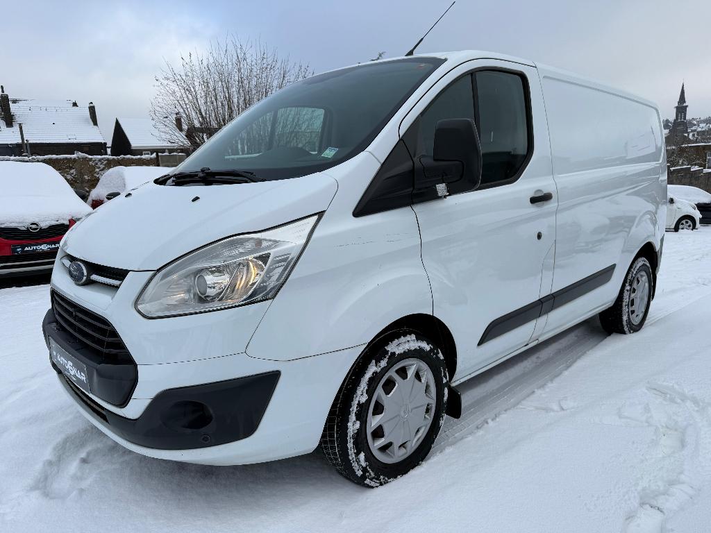 Ford Transit Custom 2.0 TDCi Euro6b-Navi - Boîte Auto-Carnet, Euro 6, 3 places, Carnet d'entretien, Noir