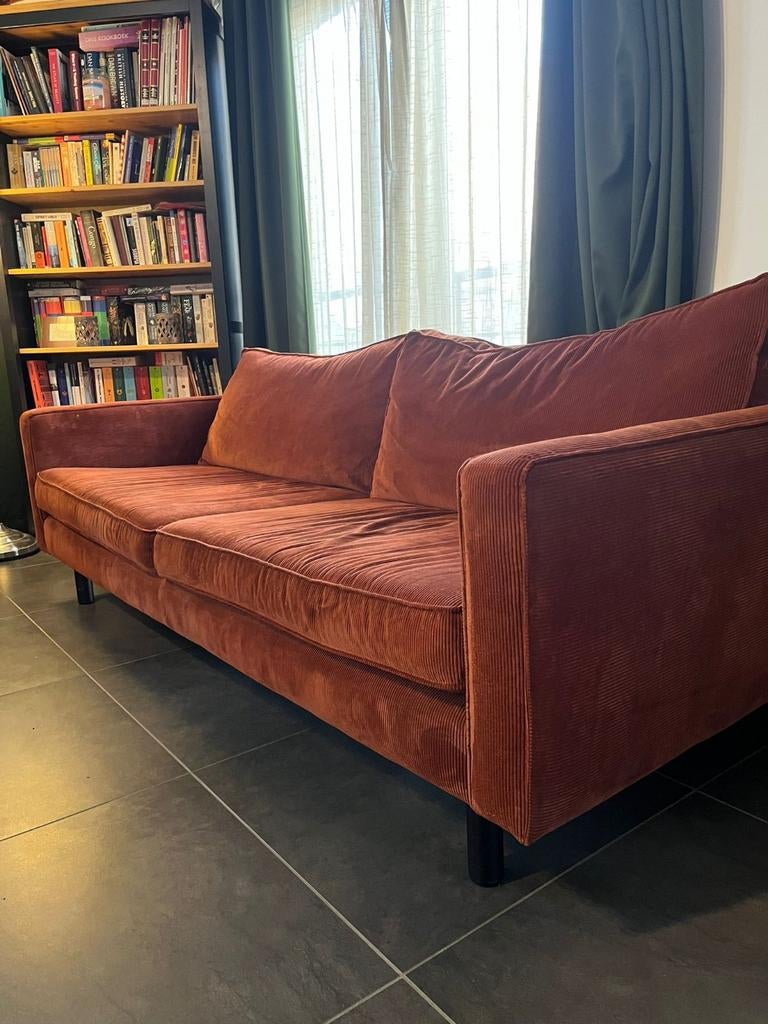 Sofa/zetel, Huis en Inrichting, Zetels | Zetels, Zo goed als nieuw, Rechte bank, Driepersoons, 200 tot 250 cm, 75 tot 100 cm, Ophalen of Verzenden