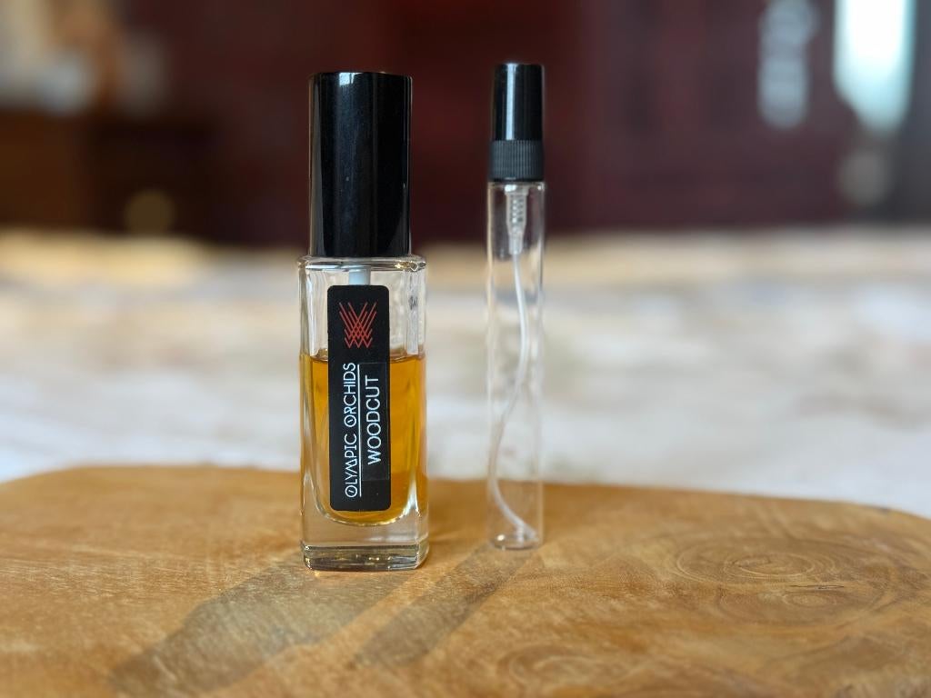 Olympic orchids - Woodcut sample/decant, Enlèvement ou Envoi, Comme neuf