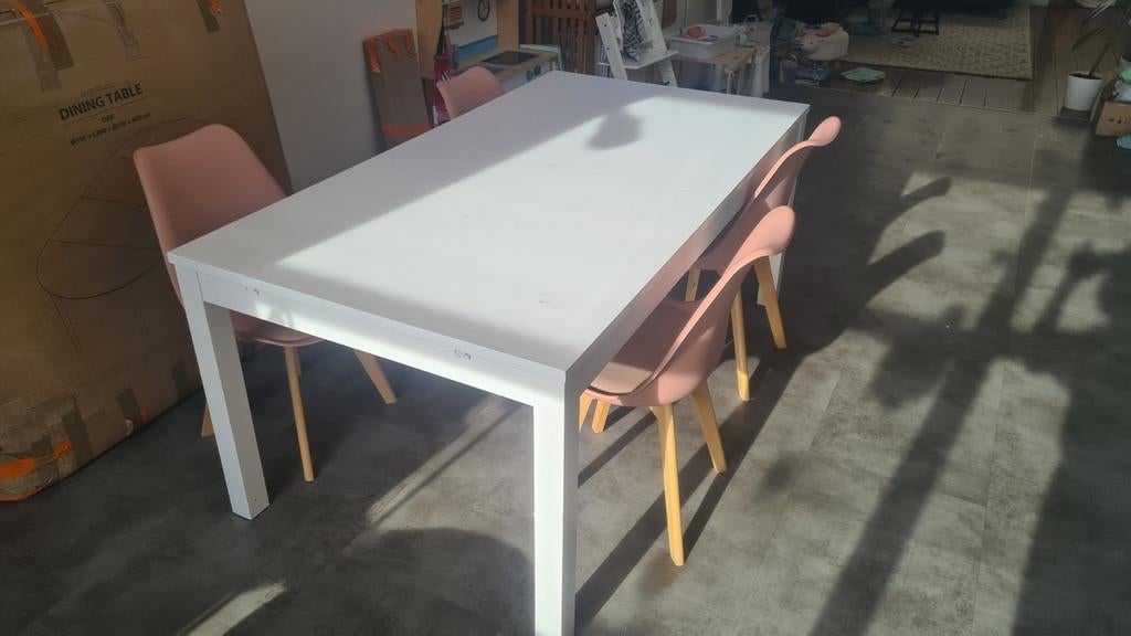 Ikea BJURSTA uitschuifbare eettafel. 2 inlegbladen, Ophalen