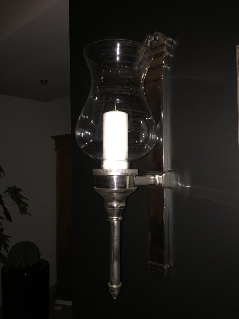 Uplighters 2 stuks ( zonder kaarsen), Huis en Inrichting, Ophalen, Glas