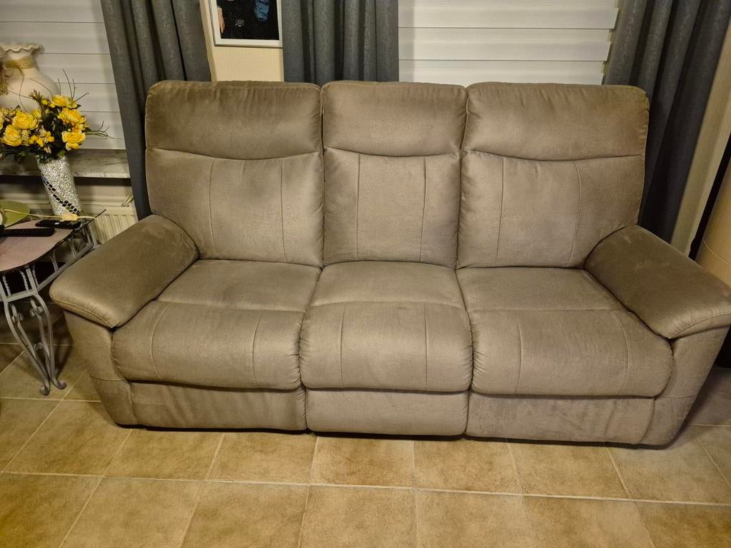 Salon en tissus 3 + 1 + 1 avec 4 relax électriques, Huis en Inrichting, Zetels | Zetels, Stof, Ophalen