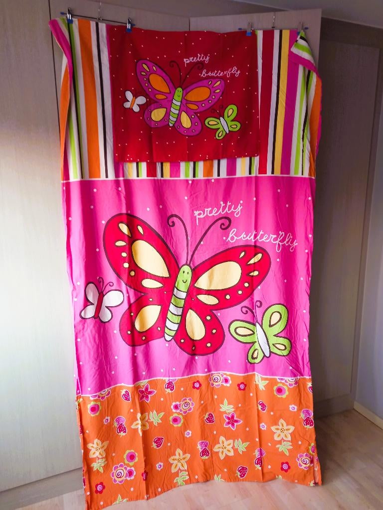 Dekbedovertrek katoen, Gebruikt, Meisje, Dekbedovertrek, Oranje