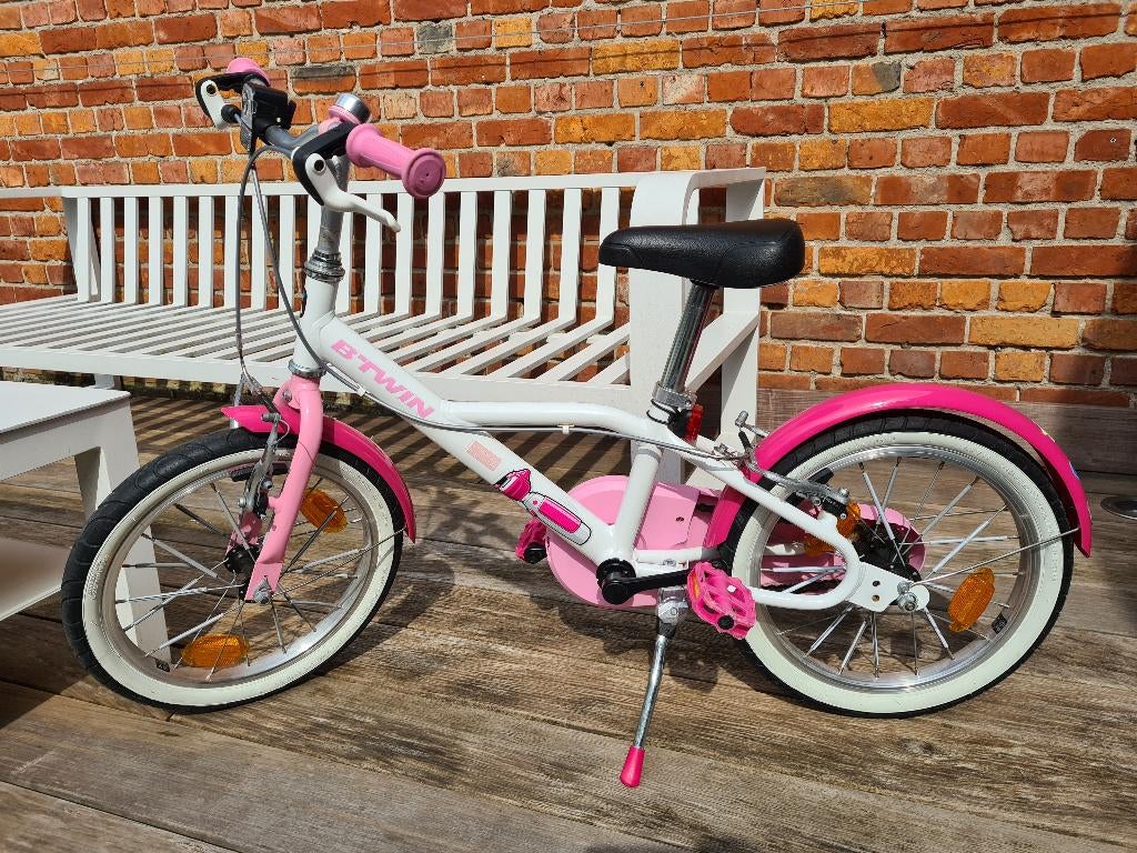 Meisjesfiets 16inch - Btwin Docto girl 500, Fietsen en Brommers, Ophalen, Btwin, 16 inch, Handrem