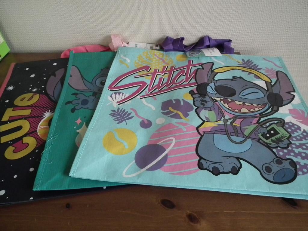 3 herbruikbare boodschappentassen (Disney Lilo & Stitch), Verzenden, Nieuw, Overige kleuren, Overige typen