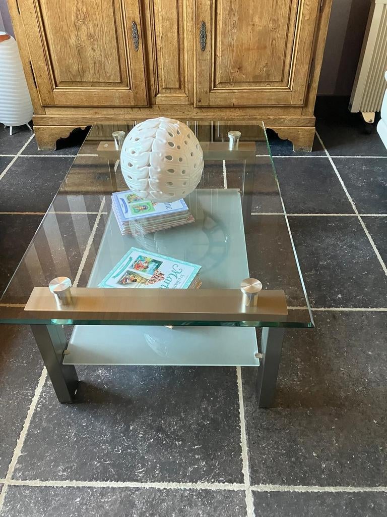 Canapé 3 +1 + pouf et table . Gris clair sélection meuble., Maison & Meubles, Quatre personnes ou plus, Banc droit, Comme neuf