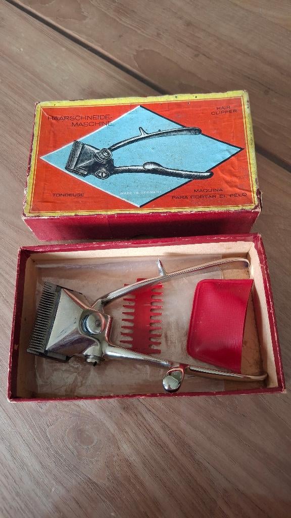Vintage maquina tondeuse, Handtassen en Accessoires, Uiterlijk | Haarverzorging, Ophalen of Verzenden, Gebruikt, Tondeuse