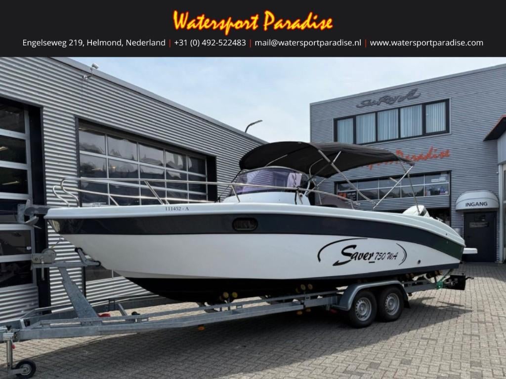 Saver 750 WA, Watersport en Boten, Vis- en Consoleboten, 6 meter of meer, Zo goed als nieuw, Ophalen, 70 pk of meer